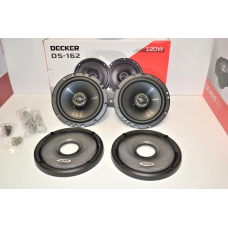 Автоакустика Decker DS-162 16 см 120 ват 2-х смугові динаміки шістнадцятки 6,5" акустична система в машину