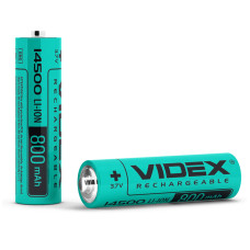 Акумулятор Videx літій-іонний 14500 (без захисту) 800mAh bulk/1шт