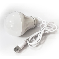 Світлодіодна лампа LUXEL LED‑063‑USB, 5 Вт, 6500 K, 400 Лм, живлення - 5 В (шнур USB, 1 м)