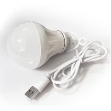 Світлодіодна лампа LUXEL LED‑063‑USB, 5 Вт, 6500 K, 400 Лм, живлення - 5 В (шнур USB, 1 м)