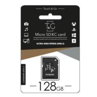 Картка пам'яті micro SD 128 Гб клас 10 T&G, SD адаптер, мікрод