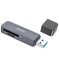 Кардрідер HOCO HB45 Spirit 2 в 1 USB 2.0 Card reader Сірий