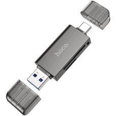 Кардрідер Hoco HB39 USB 3.0 /Type-C 3.0 High-Speed Card Reader 5Gbps SD/TF OTG/Type-C/карт рідер/перехідник 