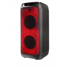 Акустична переносна Bluetooth колонка GD-8512 з двома радіомікрофонами 2*8" 50 Вт FM, USB, AUX, RGB