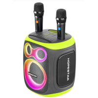 Портативна бездротова колонка Bluetooth Hopestar Party 130 з 2 Мікрофоном Караоке |120Вт, Bluetooth| Сірий
