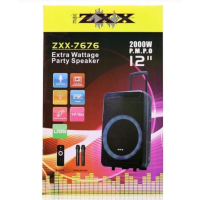 Акустическая переносная колонка ZXX-7676/ 8162 60Вт 12" 59х36х30см USB/SD/FM/BT/TWS/2MIC