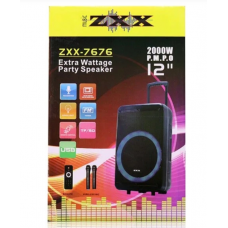 Акустична переносна колонка ZXX-7676/8162 60Вт 12" 59х36х30см USB/SD/FM/BT/TWS/2MIC
