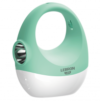 LED ліхтар кемпінговий LEBRON L-HL-617, 7.5W, 1200mAh*2 Li-Ion, зелений, USB