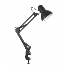 Лампа настільна телескопічна LEBRON L-TL-Tel, E27, 40W, струбцина, чорна