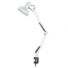 Лампа настільна телескопічна LEBRON L-TL-Tel-LONG, E27, 40W, струбцина, біла