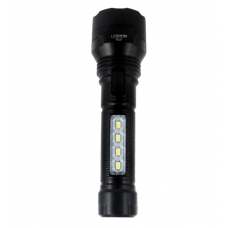 LED ліхтар ручний акумуляторний LEBRON L-HL-40, ABS, чорний, 2W + 0,8W, 1200mAh Li-Ion