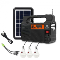 Аварійний ліхтар Easy Power EP-0138 3600 мАг (радіо, Bluetooth, сонячна панель 9V 3.5W +3 лампочки)