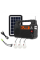 Аварійний ліхтар Easy Power EP-0138 3600 мАг (радіо, Bluetooth, сонячна панель 9V 3.5W +3 лампочки)