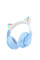 Бездротові навушники Bluetooth HOCO Cat ears W42 Blue з вушками та підсвічуванням