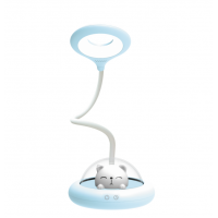 LED лампа настільна LEBRON L-TL-L-54, 6W, 4100K, Li-ion 1200mAh, синя, USB