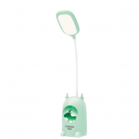 LED лампа настільна LEBRON L-TL-L-58, 4W, 4100K, Li-ion 1200mAh, зелена, USB