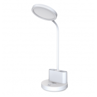 LED лампа настільна LEBRON L-TL-L-40, 5W, 4100K, Li-ion 1200mAh, біла, USB