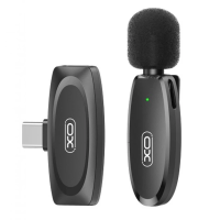 Бездротовий мікрофон петличний XO MKF08B Type-C частота 2.4GHz/ємністю 70mAh Black