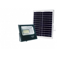 Світлодіодний прожектор Luxel на сонячних батареях з мікрохвильовим датчиком руху IP65 25W (SFL-25C)
