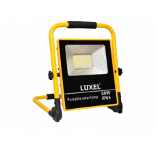 Світлодіодний прожектор Luxel переносний автономний із сонячною панеллю 50W IP65 (SFLP-50)