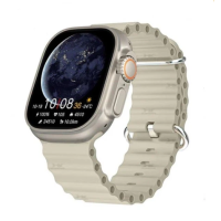 Смарт-годинник Smart Watch HK 10 Ultra 3, AMOLED 49 mm, 2 ремінці, 2024 г, укр меню Grey+Gold